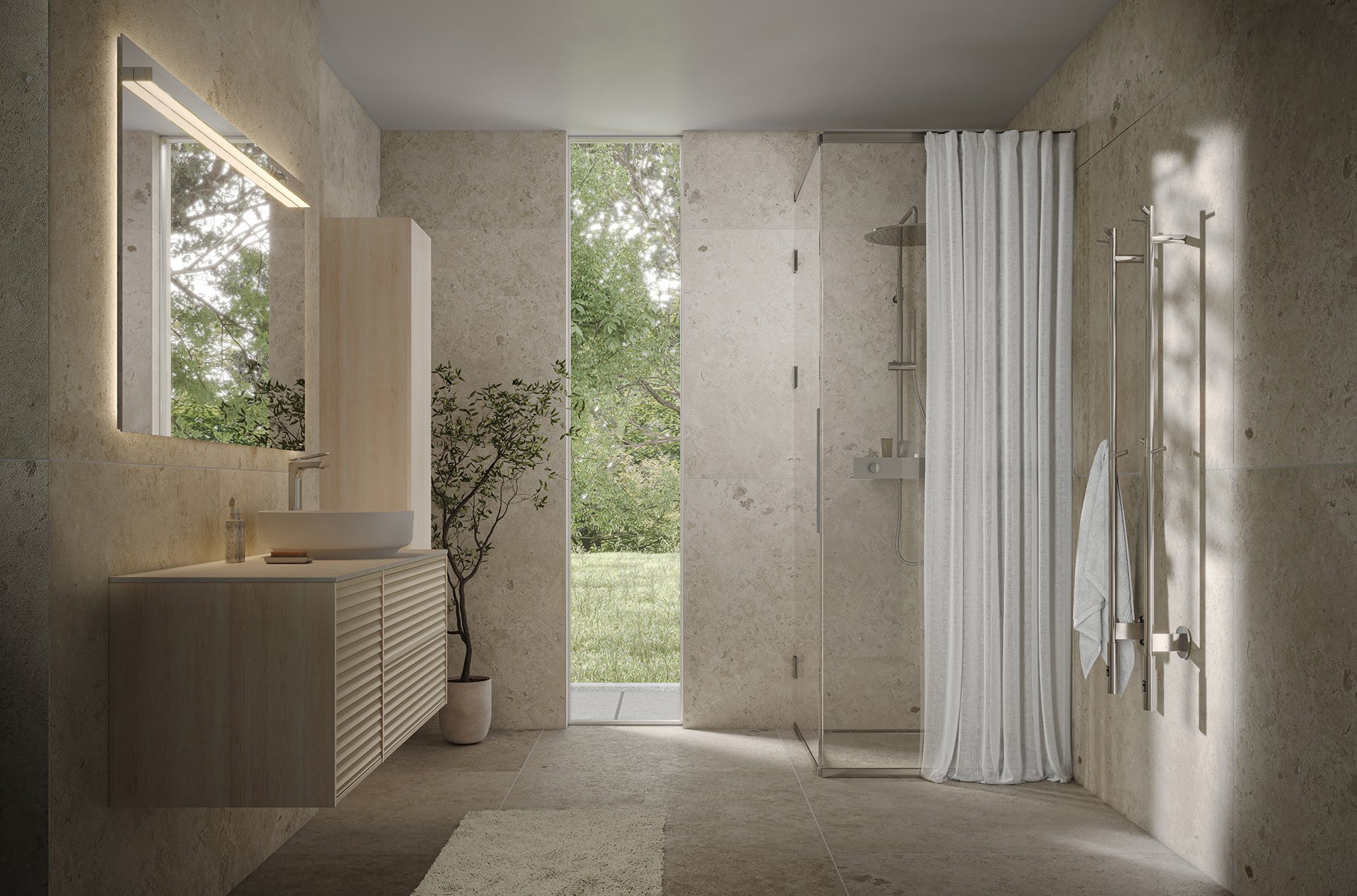 Epos-allaskaappi vaaleaa saarnia, Jalusi-etusarja