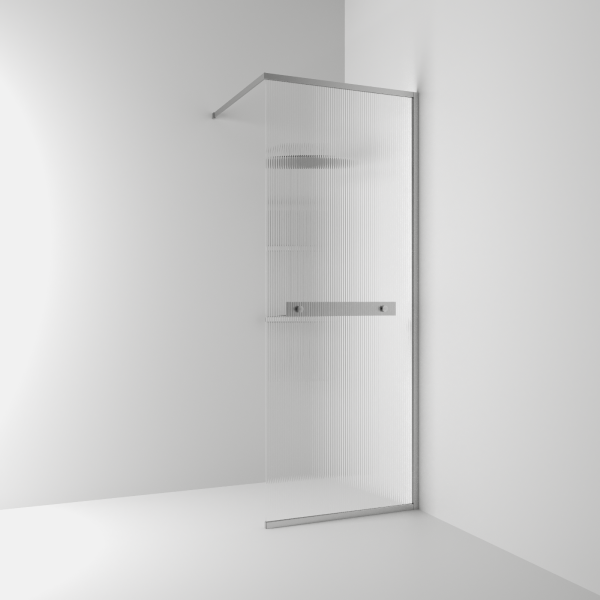 Langfoss-suihkuseinä 230, aaltolasi ja hyllyllä