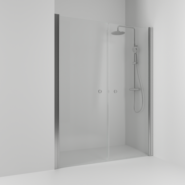 Skoga -kaksiovinen suihkuseinä kahden seinän väliin